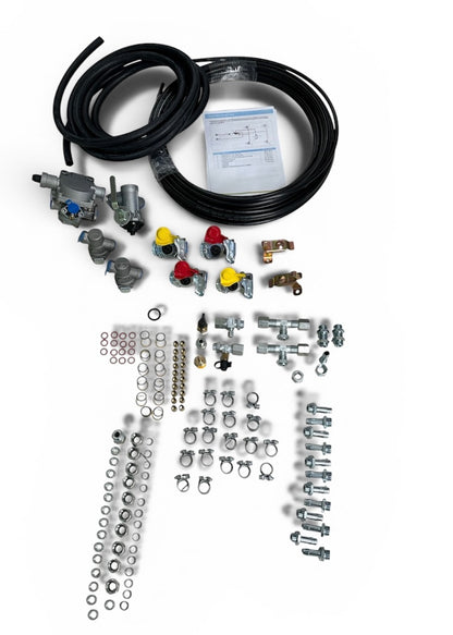 Umrüstsatz Set von Ein auf Zweikreisbremsanlage komplette Anlage HW80 Agrar Anhänger