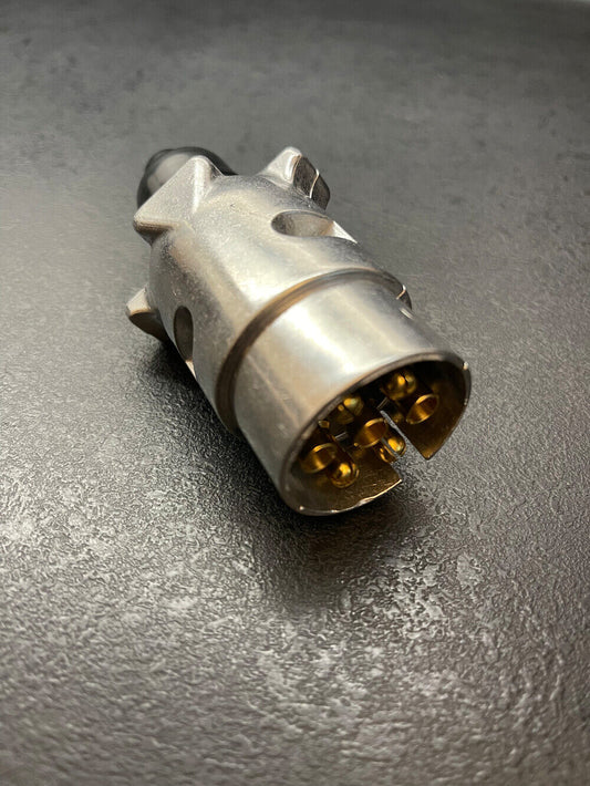 Anhängerstecker 7-polig Metall 12V Stecker Anhänger PKW Wohnwagen Beleuchtung