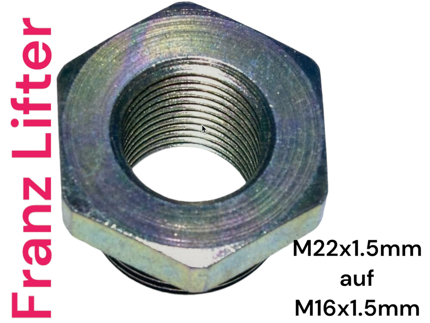 Reduzierung M22x1.5mm auf M16x1.5mm Druckluft Verschraubung Bremse Zweikreis