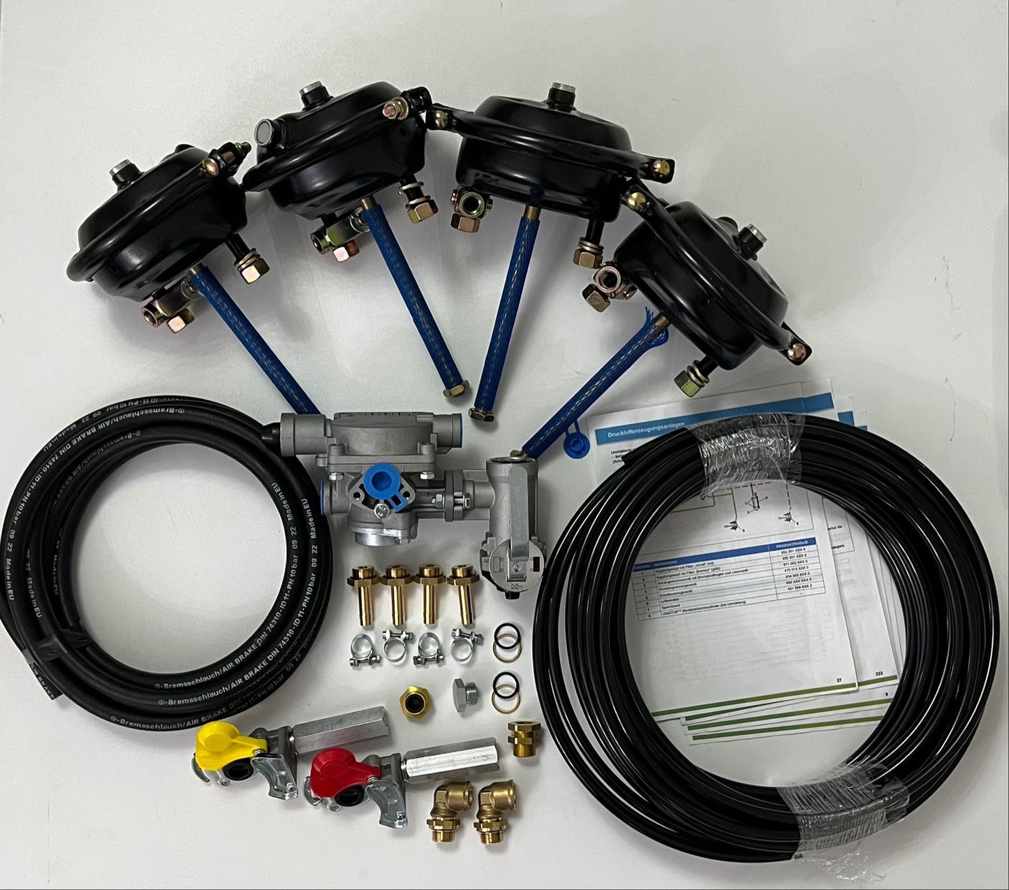 Bremskraftregler SET Bremsventil Handregler 4 stufig Nachrüstung Zweikreis -Wabco